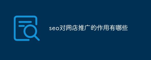 seo对网店推广的作用有哪些 技术文档 第1张