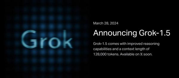马斯克xAI推出Grok-1.5大语言模型 可处理128k上下文 前沿资讯 第1张